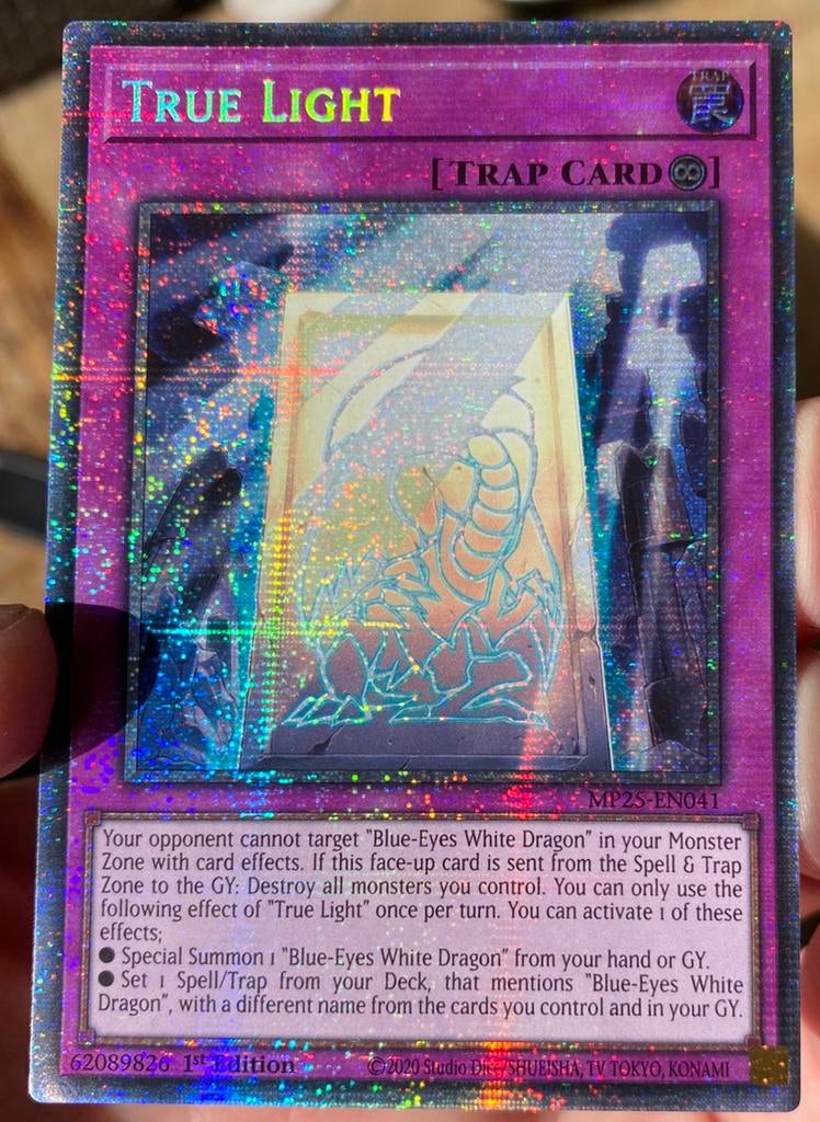 Yu-Gi-Oh! True Light MP25 1st Edition Starlight Rare !, Ophalen of Verzenden, Zo goed als nieuw, Losse kaart, Foil