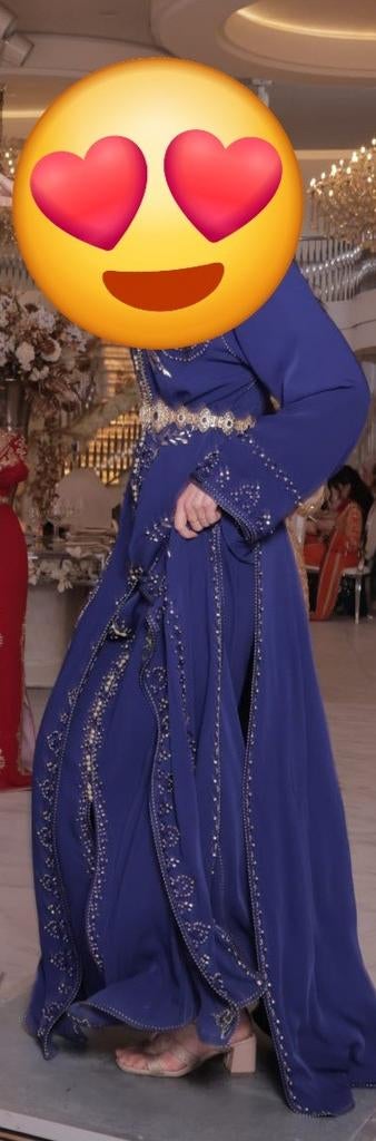 Takshita / Prachtige Marokkaanse jurk, Maat 38/40 (M), Overige typen, Blauw, Ophalen of Verzenden