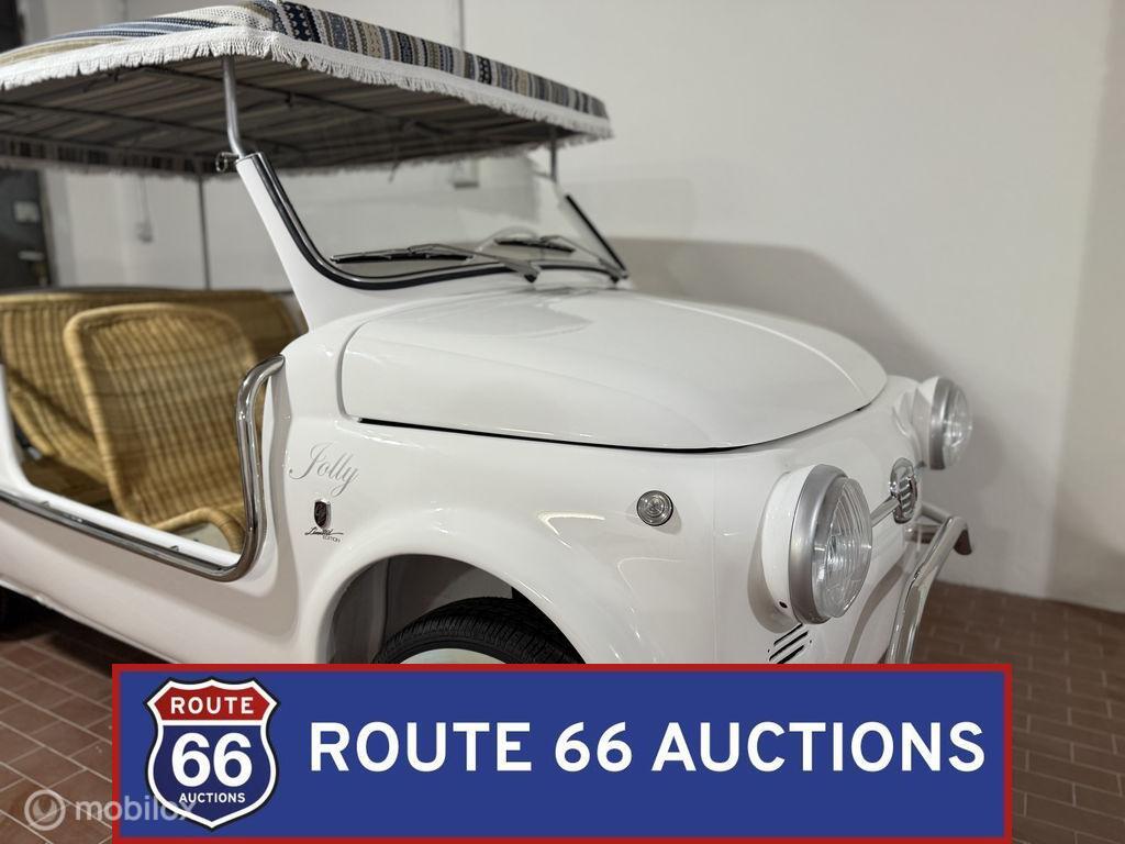 Fiat 500 Jolly America | 1975 | Route 66 Auctions, Overige carrosserieën, Zwart, Bedrijf, Handgeschakeld