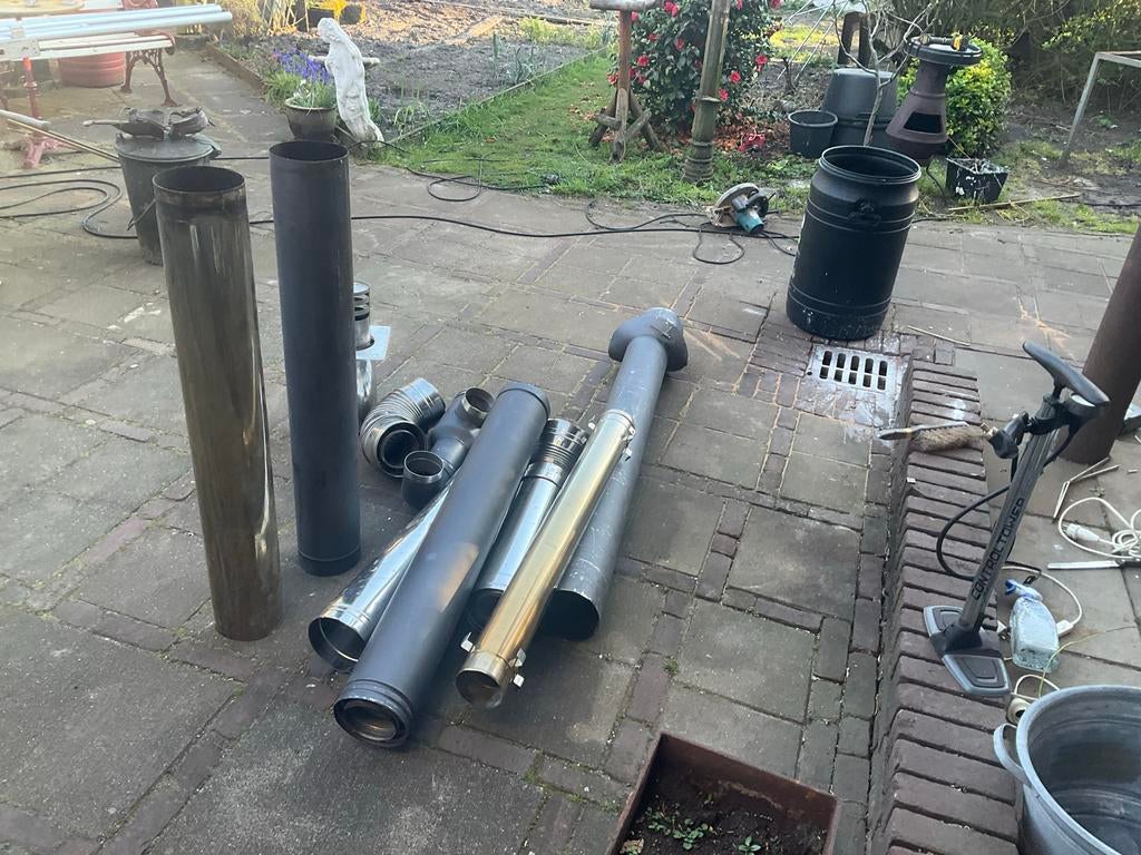 Diverse gaspijpen en kachelpijpen, Ophalen, Gebruikt, Overige soorten