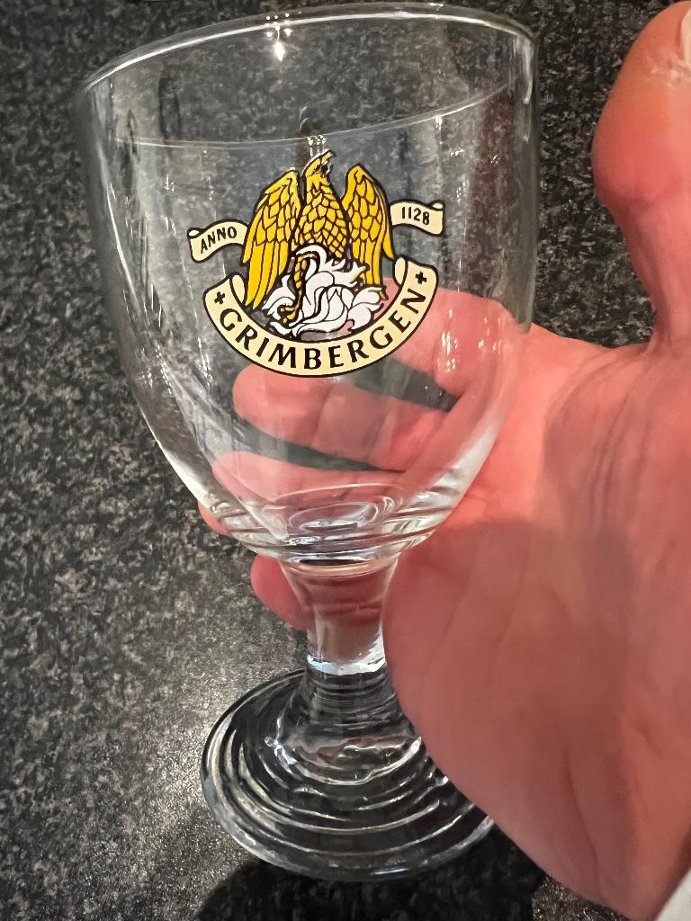 6 prachtige Grimbergen glazen 33cl, Vintage, Meerkleurig, Verzenden, Nieuw