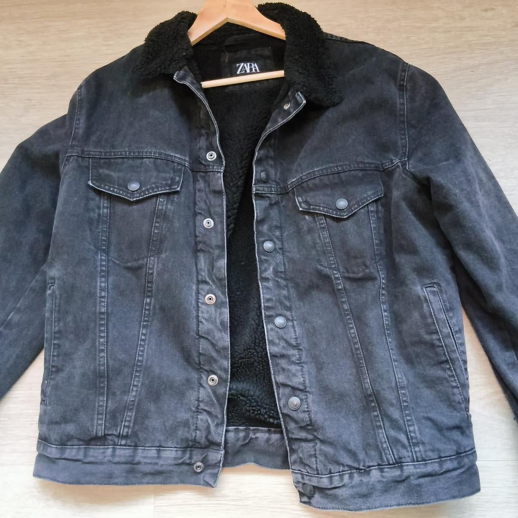 Zara Heren Spijkerjack gevoerd Maat XL, Ophalen of Verzenden