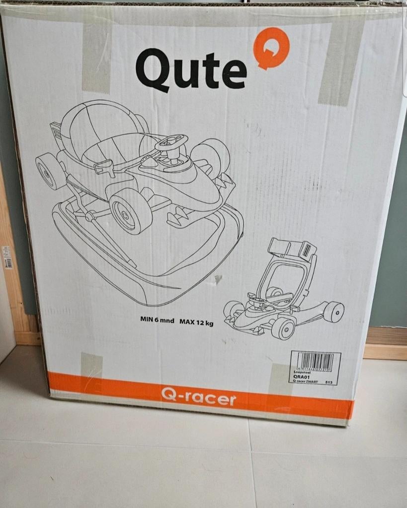 Qute Q-Racer Loopstoel Zwart, Ophalen of Verzenden, Nieuw