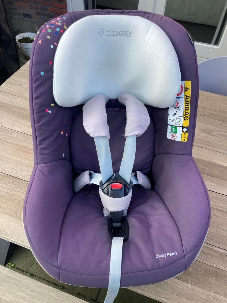 Maxi-Cosi 2way Pearl autostoel - Paars, Ophalen, Gebruikt, 0 t/m 18 kg, Verstelbare rugleuning