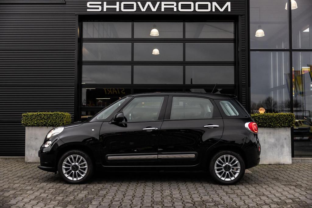 Fiat 500 L 0.9 TwinAir Lounge, 105 PK NL auto, Glasdak, Crui, Stof, Gebruikt, Zwart, Origineel Nederlands