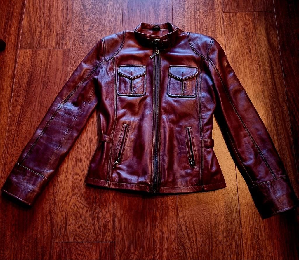 LEREN VINTAGE VENTIUNO COGNAC BRUIN DAMES JACK MT 36, Kleding | Dames, Overige kleuren, Ophalen of Verzenden, Zo goed als nieuw