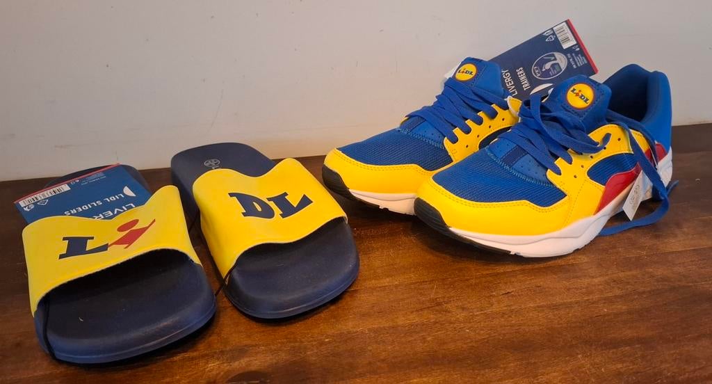 Lidl Sneakers en Slippers Set maat 43 - Nieuw, Kleding | Heren, Schoenen, Nieuw, Slippers, Blauw, Ophalen of Verzenden