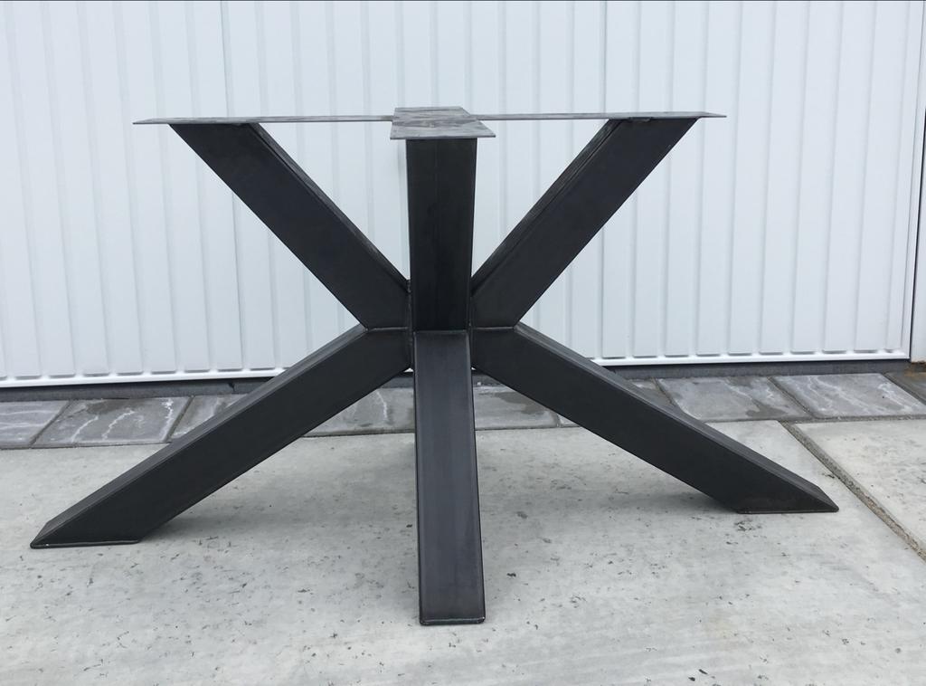 Metalen tafelpoot spinpoot, stalen tafelpoten, twist poot, Ophalen, Tafelpoot, Gebruikt, Minder dan 50 cm