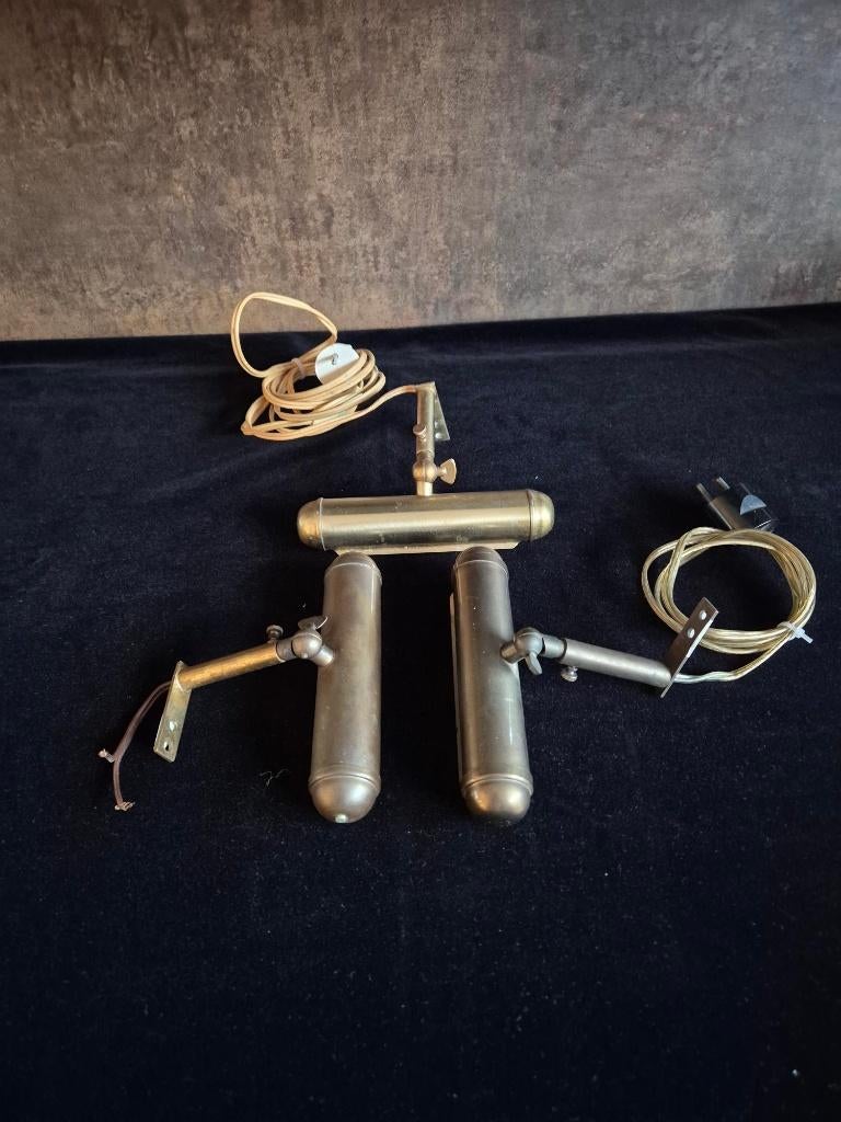 Wandlamp - Schilderijlamp - Pianolamp - 17cm Breed - 3 Stuks, Ophalen of Verzenden, Gebruikt, Metaal