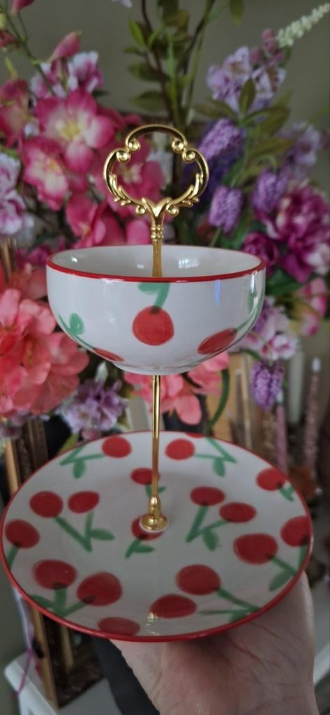 Etagere kers 2 laags handmade €15,00, Ophalen of Verzenden, Nieuw