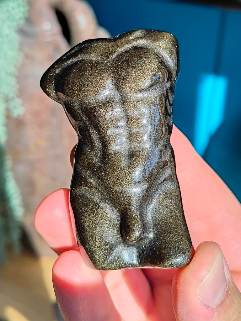 Goud obsidiaan mannen body, Ophalen of Verzenden