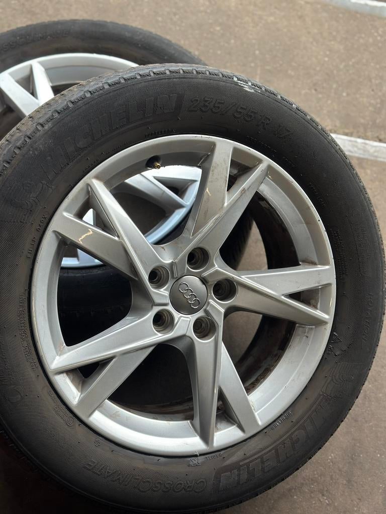 4 Audi velgen 235/55/17, Auto-onderdelen, Banden en Velgen, 17 inch, Ophalen of Verzenden, 235 mm, Zomerbanden