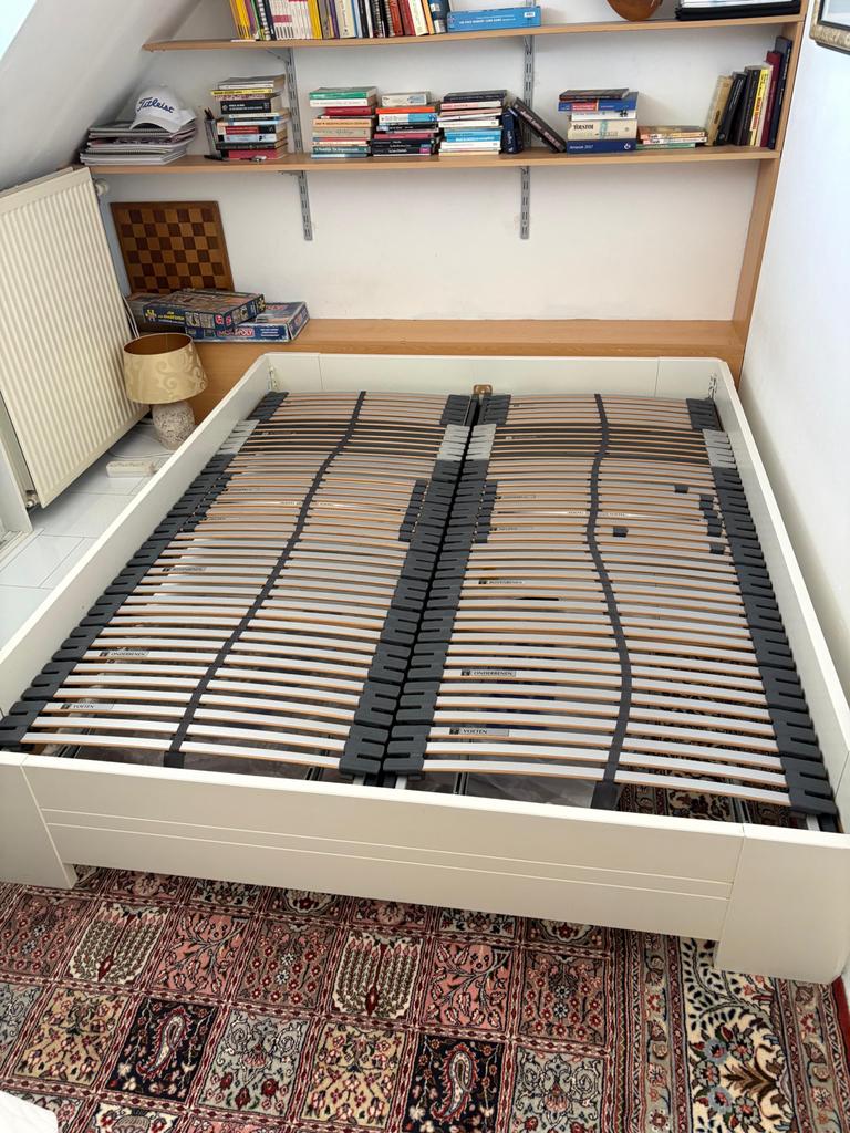 Auping bed 80x200 met twee lattenbodems, Eenpersoons, Wit, Ophalen of Verzenden, 80 cm