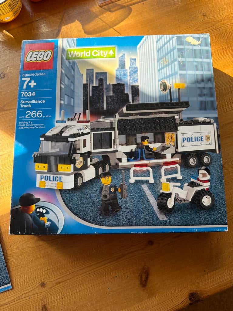 LEGO 7034 Surveillance Truck - World City Politie, Ophalen of Verzenden, Gebruikt, Losse stenen, Lego