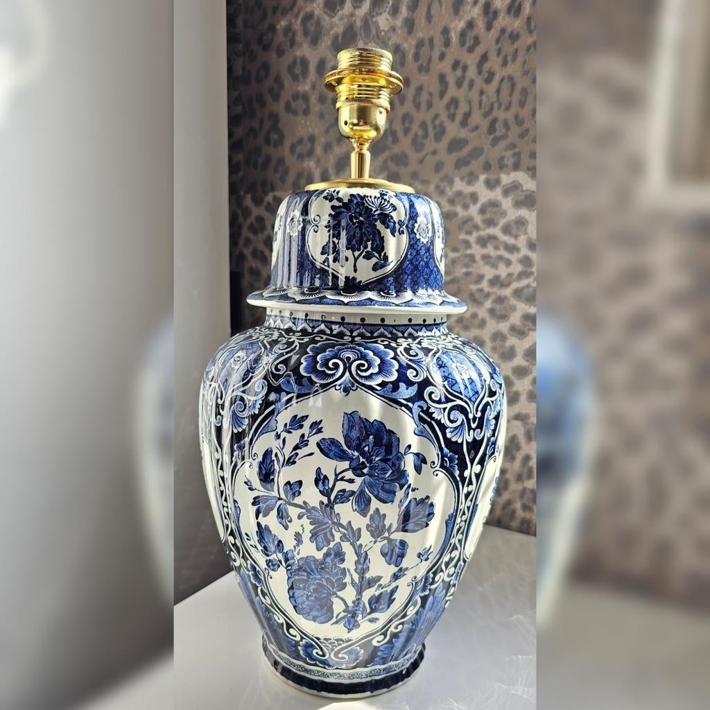Delftsblauwe vaaslamp, Antiek en Kunst, Ophalen of Verzenden