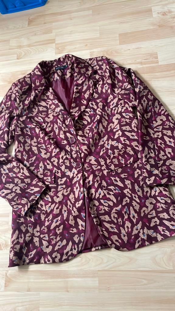 Nieuw bordeaux print blazer maat X/L, Maat 46/48 (XL) of groter, Nieuw, Ophalen of Verzenden, Jasje