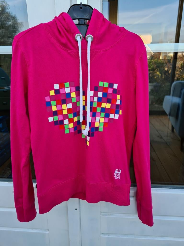 Roze hoodie met hart print, Kleding | Dames, The Sting, Ophalen of Verzenden, Roze, Maat 36 (S)