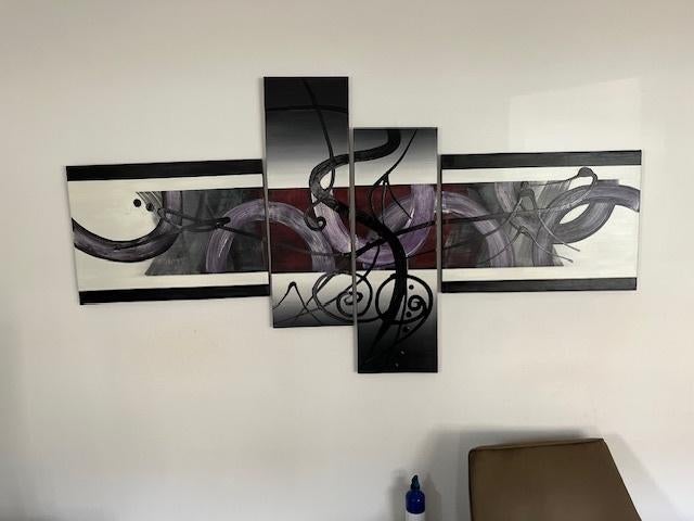 4 delig luik schilderij à € 20,00, Ophalen