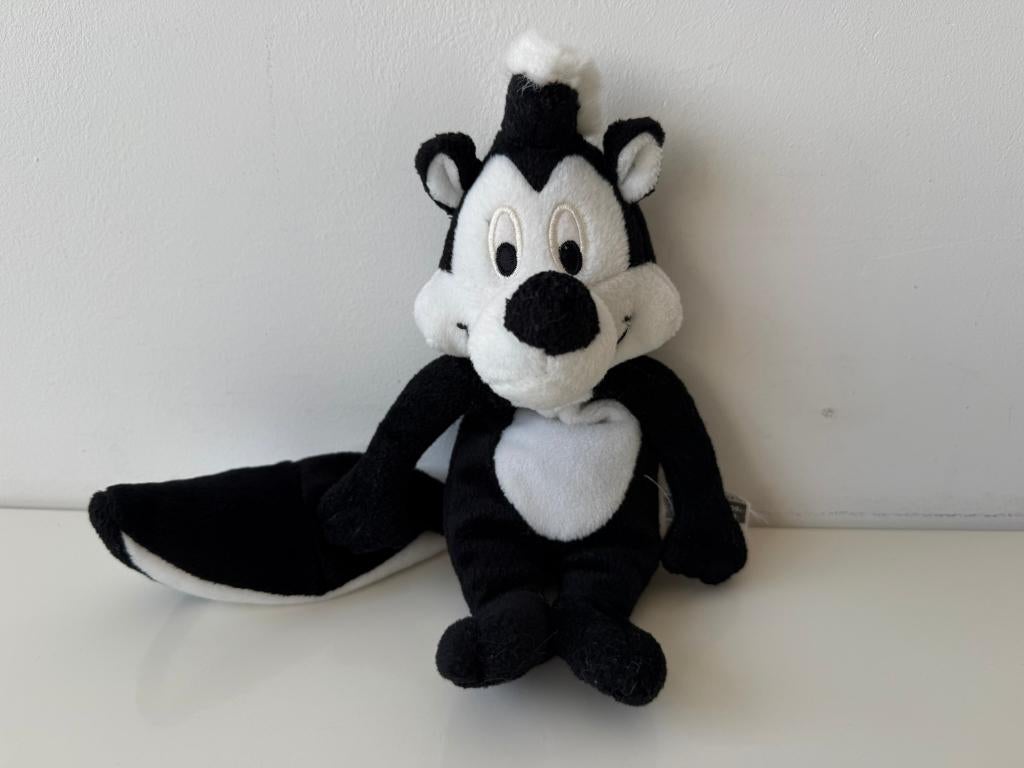 Knuffel stinkdier Pepe le Pew 25 cm / Looney Tunes / WB 1998, Ophalen of Verzenden, Zo goed als nieuw, Overige typen