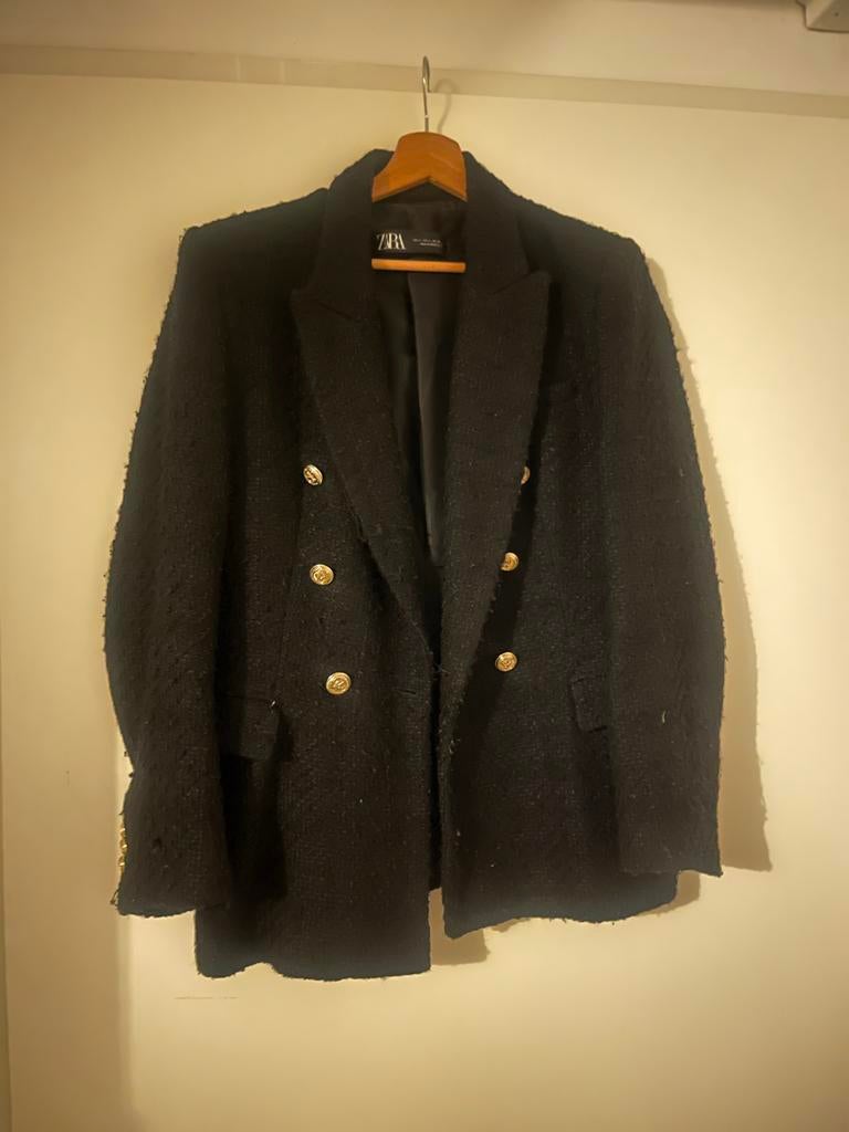Chique Zara blazer, maat L, zo goed als nieuw, Kleding | Dames, Verzenden, Zo goed als nieuw, Maat 42/44 (L), Zwart