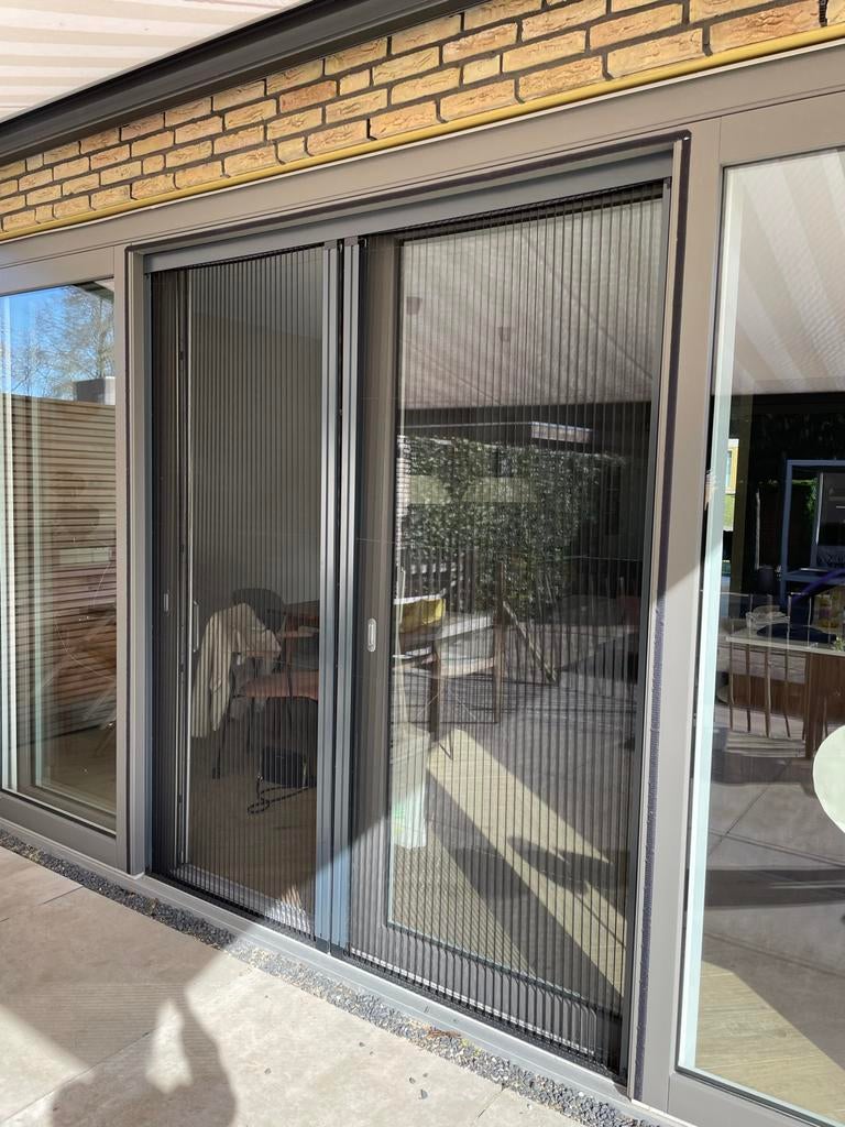 Hor vliegengordijn schuifdeuren, twee stuks, Doe-het-zelf en Verbouw, Deuren en Horren, Kunststof, Gebruikt, Hordeur, Schuifdeur