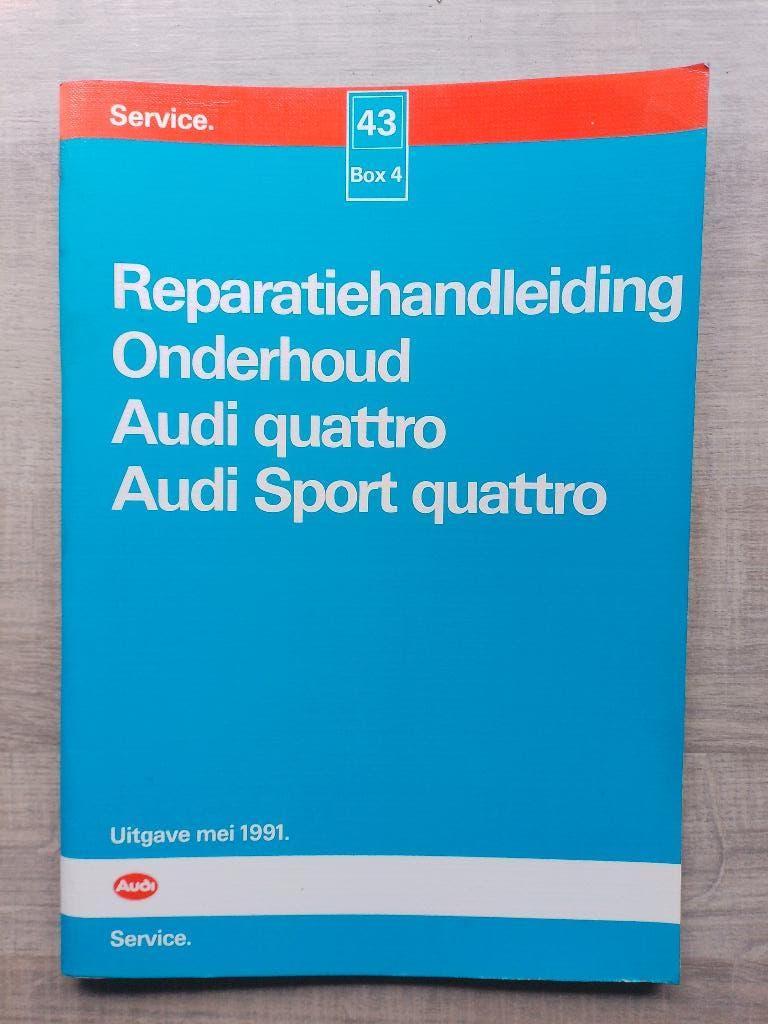 Werkplaatsboek Audi UR Quattro Sport Quattro onderhoudswerk, Ophalen of Verzenden, Gelezen, Audi