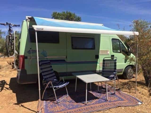 Peugeot Boxer buscamper, Caravans en Kamperen, Campers, Overige merken, Buscamper of Camperbus, Luifel, Achteruitrijcamera