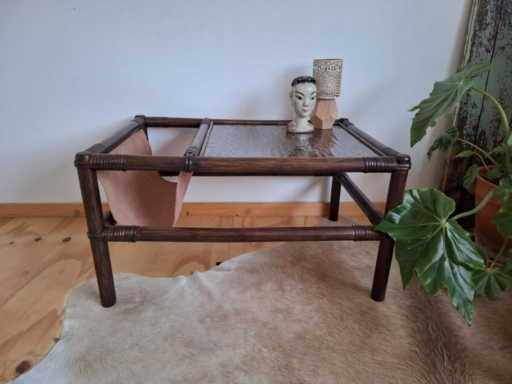 Manou rotan salontafel, 50 tot 100 cm, Bohemian, Zo goed als nieuw, Minder dan 50 cm