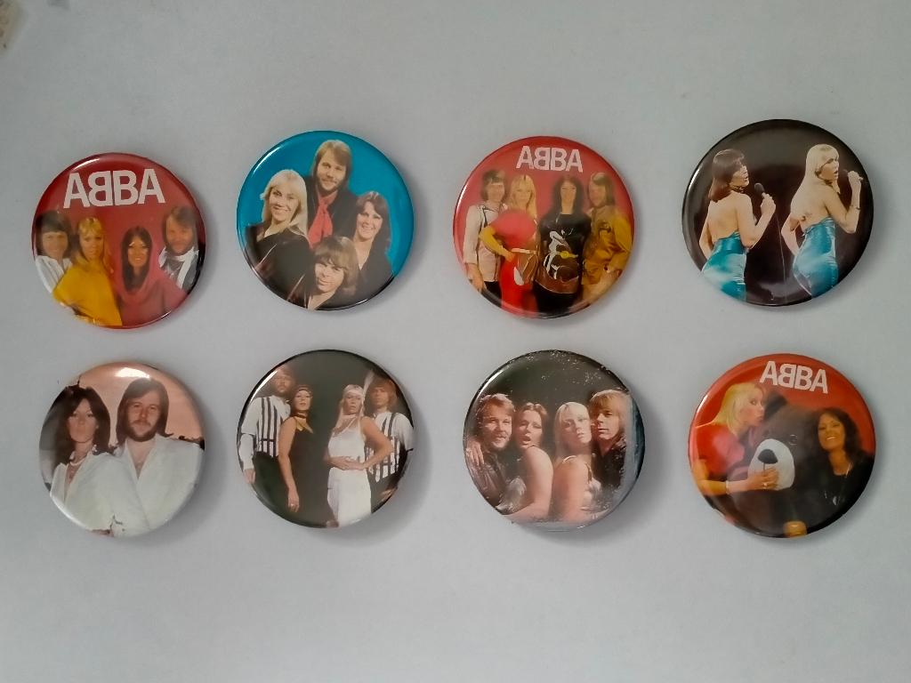 Abba Agnetha Benny Bjorn Anni-Frid muziek buttons vintage, Ophalen of Verzenden, Zo goed als nieuw