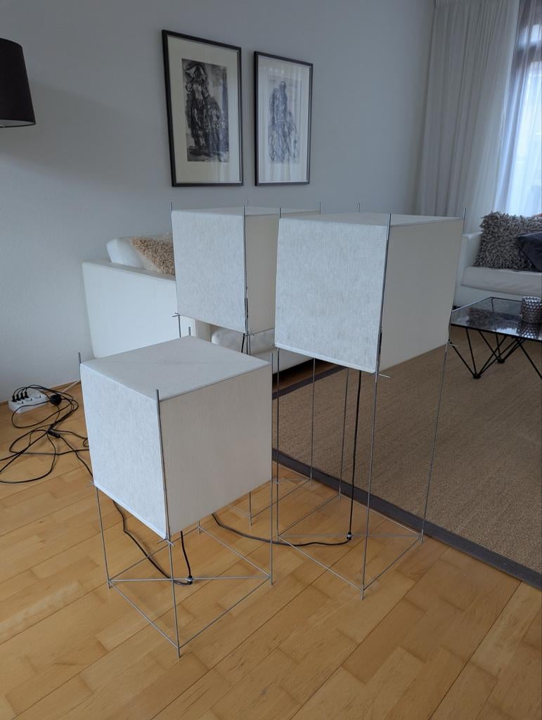 Lotek lampen 3 stuks, Huis en Inrichting, Lampen | Vloerlampen, Ophalen, Gebruikt, Stof, Minder dan 100 cm