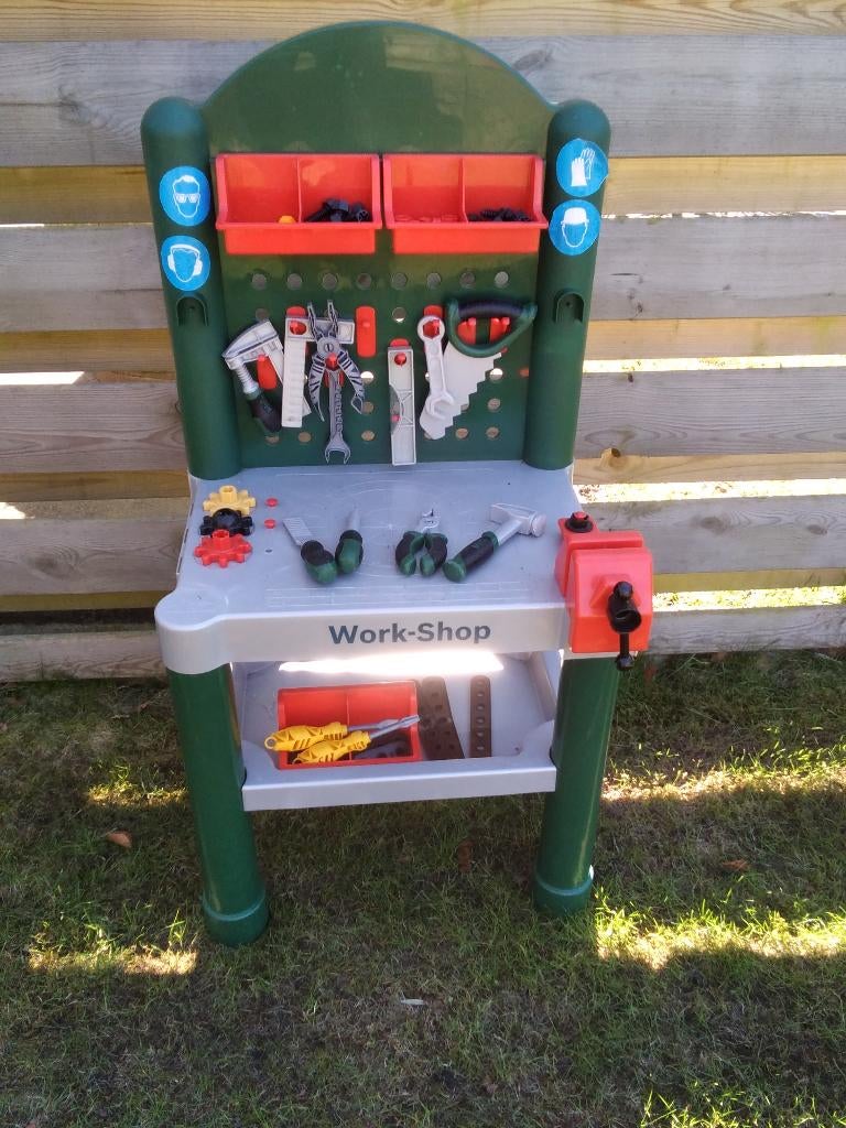 Kinderwerkbank met gereedschap, Ophalen, Gebruikt