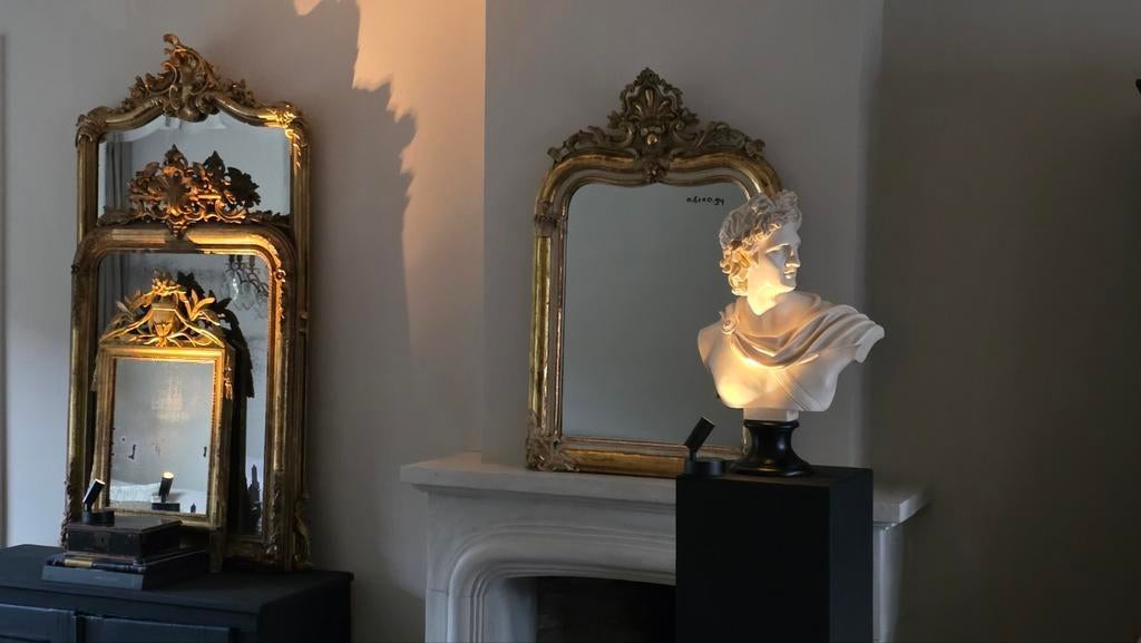 Antieke spiegel..., Antiek en Kunst, Antiek | Spiegels, Rechthoekig, Ophalen of Verzenden