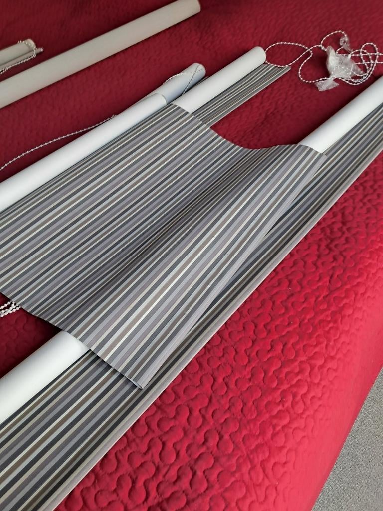 Rolgordijn met strepen, Huis en Inrichting, Stoffering | Gordijnen en Lamellen, Ophalen, Bruin