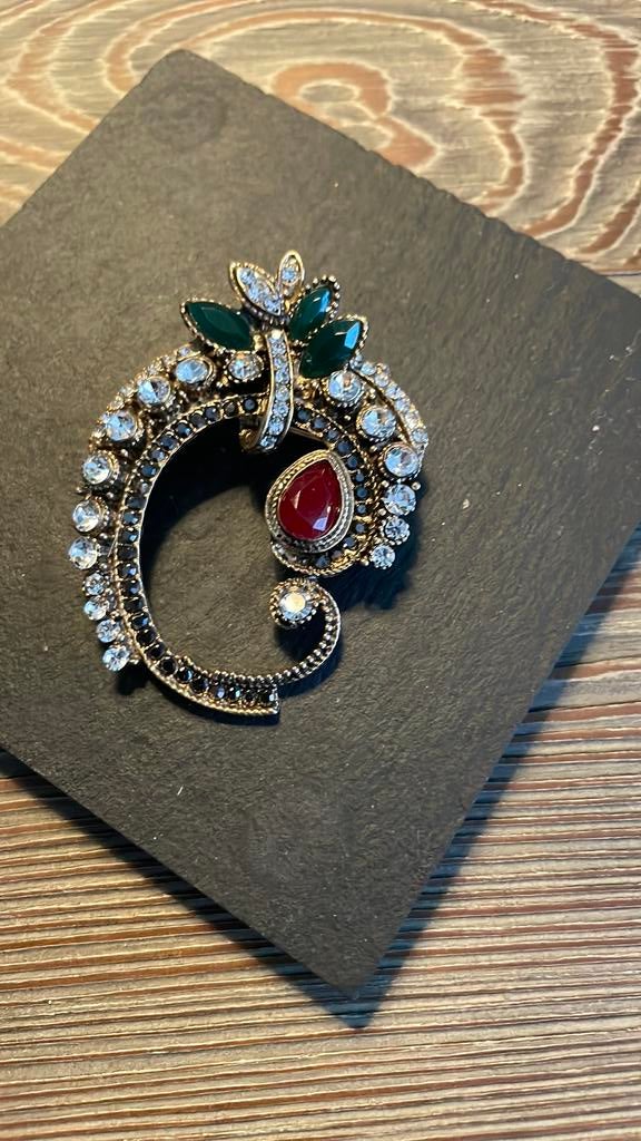 Vintage broche, Overige materialen, 4 tot 7 cm, Ophalen of Verzenden, Zo goed als nieuw