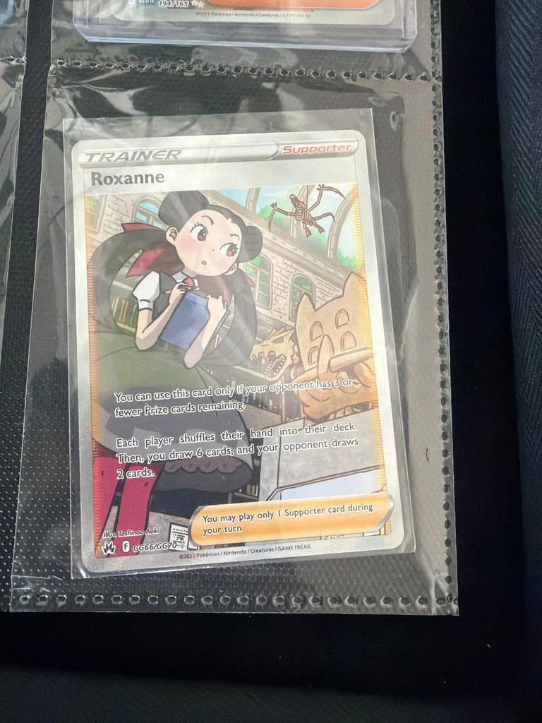 Pokémon TCG Trainer Roxanne Supporter Kaart GG66/GG70, Ophalen of Verzenden, Zo goed als nieuw, Losse kaart
