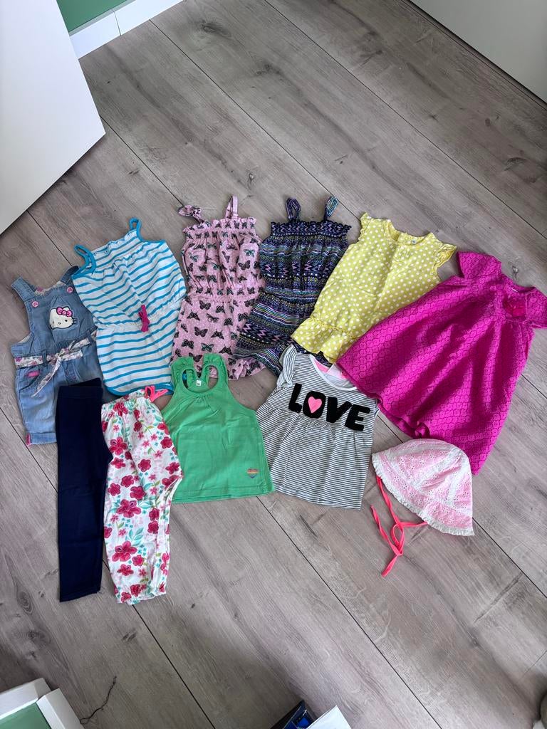 Kledingpakket meisje maat 80-86 (lente-zomer) 11-delig, Ophalen of Verzenden, Zo goed als nieuw, Maat 80