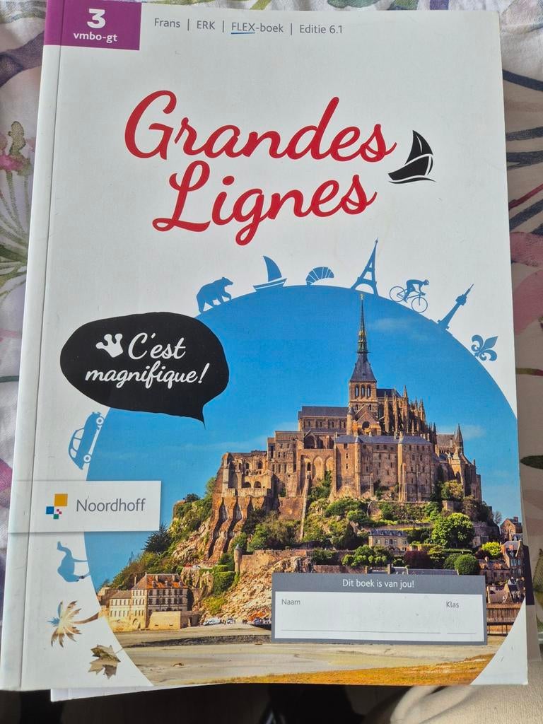 Frans boek Grandes Lignes vmbo-gt 3 - Editie 6.1 Noordhoff, Boeken, Ophalen of Verzenden