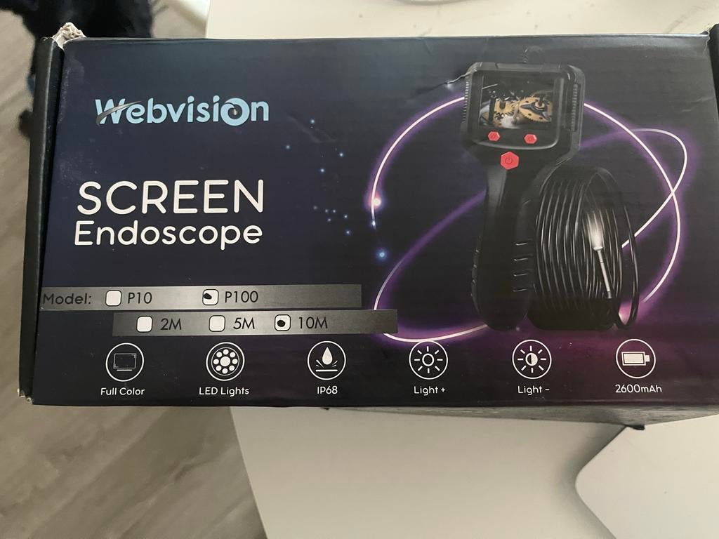 Webvision endoscoop model P100, 10 meter, Ophalen of Verzenden, Gebruikt