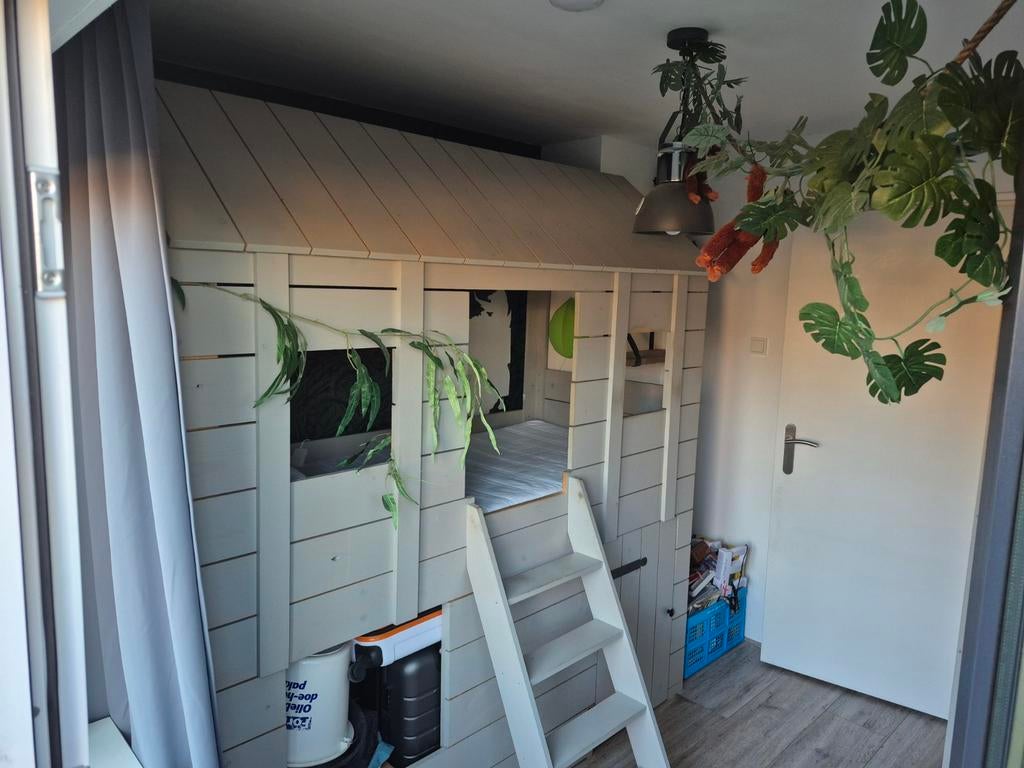 Half hoogslaper met speelruimte en kast, Ophalen, 180 cm of meer, 85 tot 100 cm, Matras