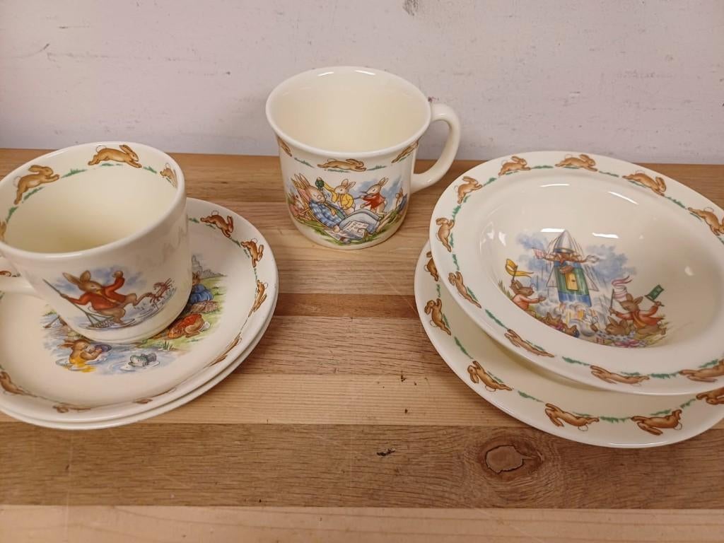 Bunnykins servies - 6 delig - Royal Doulton, Ophalen of Verzenden, Zo goed als nieuw, Porselein, Overige stijlen