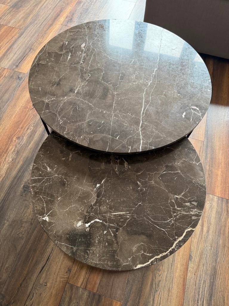 Light & living Salon tafel set marmer, Ophalen, Zo goed als nieuw, Bord