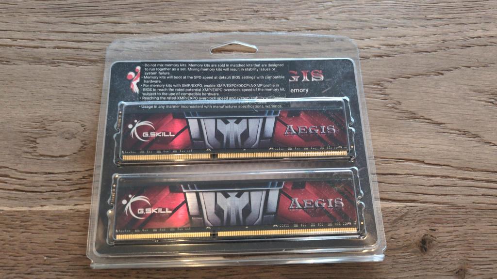 G.Skill Aegis F3-1600C11D-16GIS 16 GB 2 x 8 GB DDR3, Computers en Software, RAM geheugen, DDR3, Ophalen of Verzenden, Zo goed als nieuw