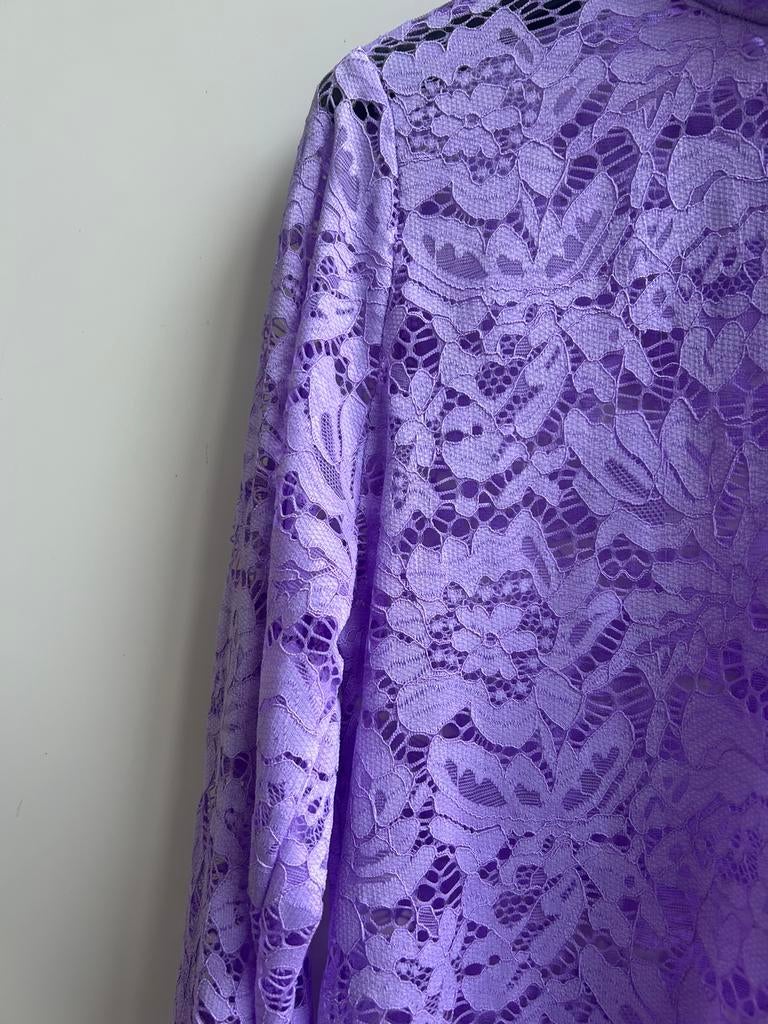 MADE IN ITALY kanten top paars, Kleding | Dames, Tops, Made in Italy, -, Verzenden, Paars