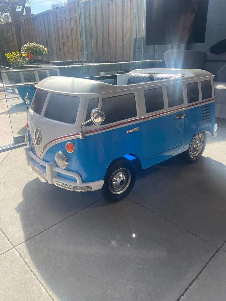Volkswagen T1 Samba Kinderbus 12V 2.4G RC Blauw, Ophalen, Gebruikt, Afstandsbediening