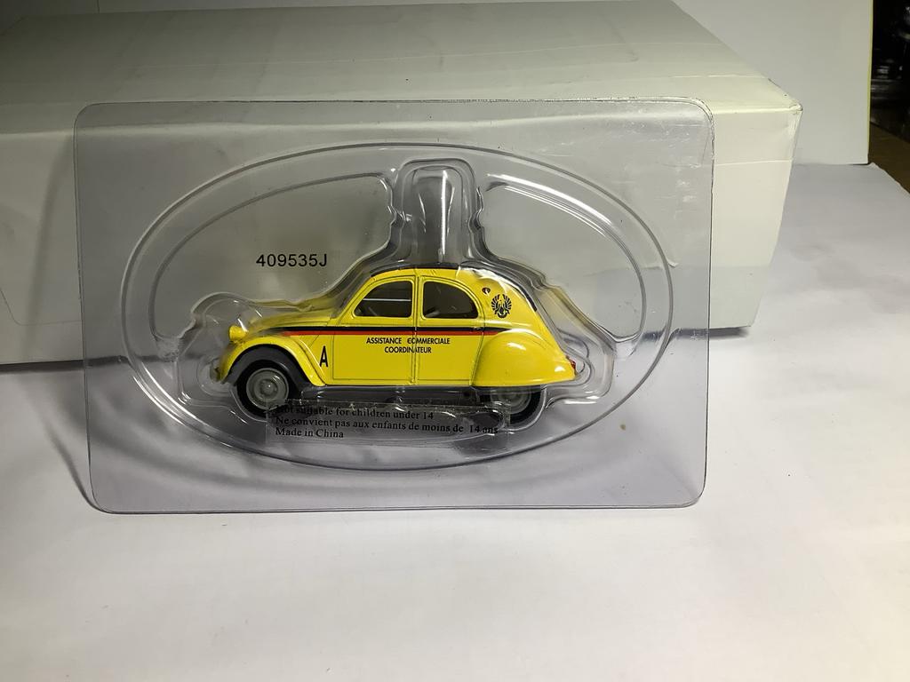 Norev 1:43 Citroën 2CV modelauto - Geel, nieuw in verpakking, Ophalen of Verzenden, Nieuw, Auto, Norev
