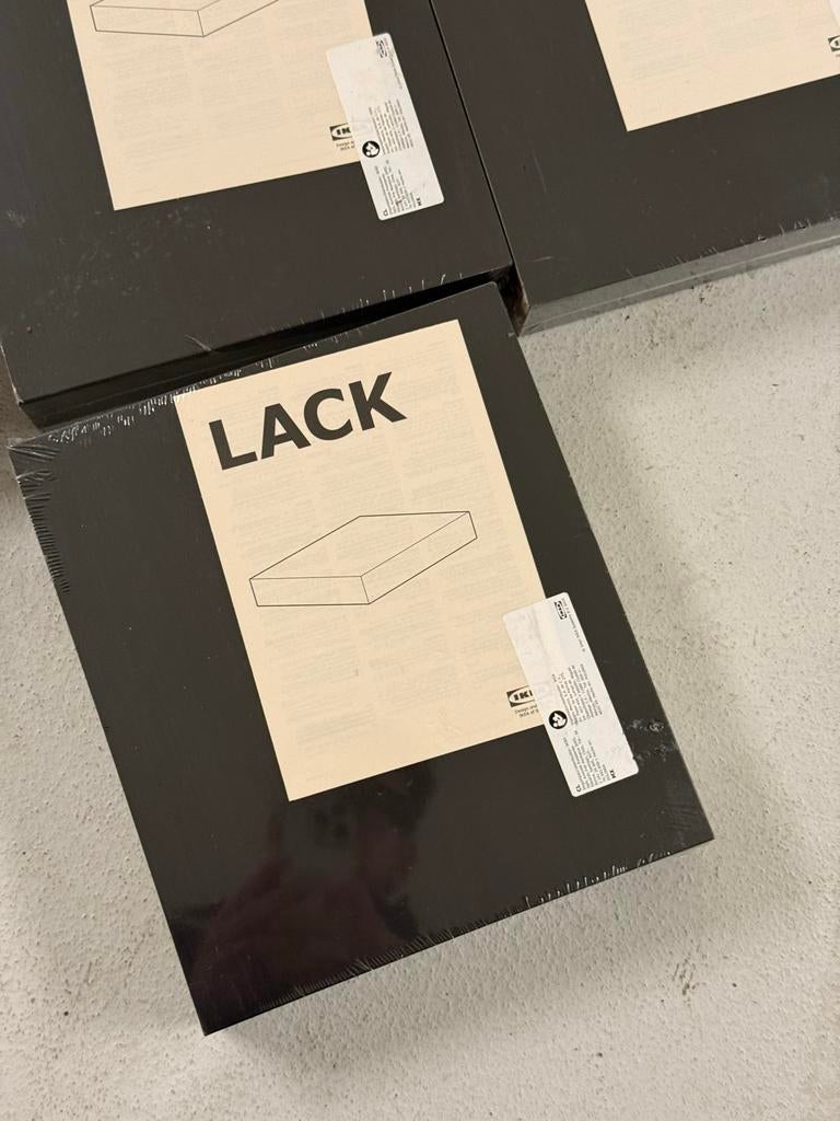 IKEA LACK wandplank - 4 stuks - Zwart, Ophalen, Nieuw