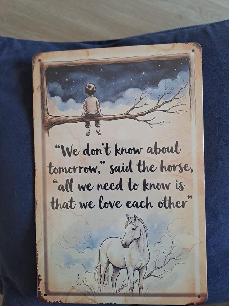 De jongen de mol de vos en het paard decoratie metaal, Tuin en Terras, Ophalen of Verzenden, Nieuw