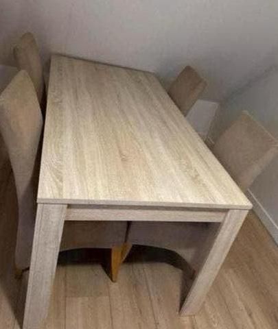 Houten eettafel, licht houtkleur, Ophalen, 50 tot 100 cm, 150 tot 200 cm, Zo goed als nieuw