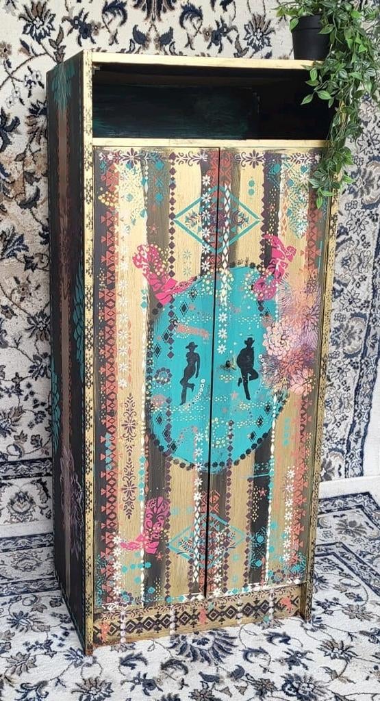 Boho/Artpiece/Kast/Eclectisch/Pop art/Kledingkast, Ophalen of Verzenden