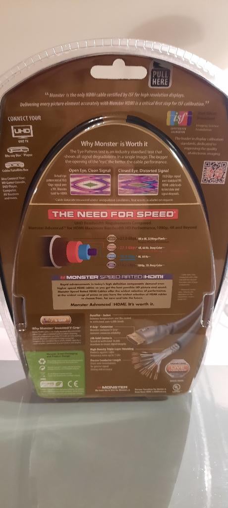 Hdmi kabel gold monster cable, Ophalen, Nieuw, Minder dan 2 meter, HDMI-kabel